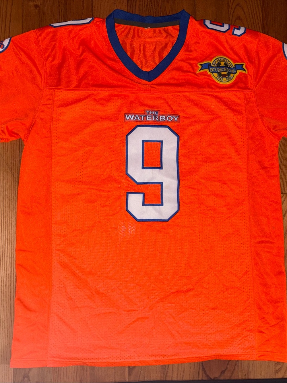 Bobby Boucher Waterboy Adam Sandler Mud Dogs Football Jersey Size Large Orange